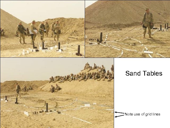 Sand Tables Note use of grid lines 