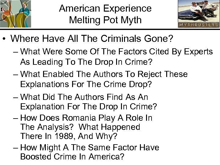 American Experience Melting Pot Myth • Where Have All The Criminals Gone? – What