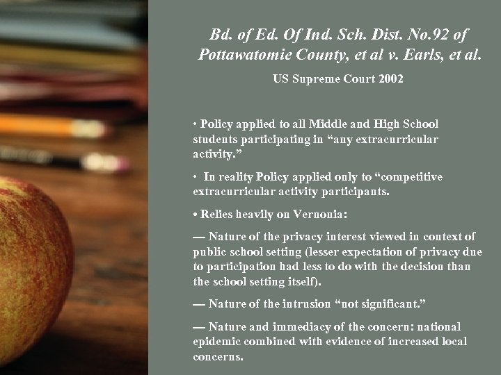 Bd. of Ed. Of Ind. Sch. Dist. No. 92 of Pottawatomie County, et al