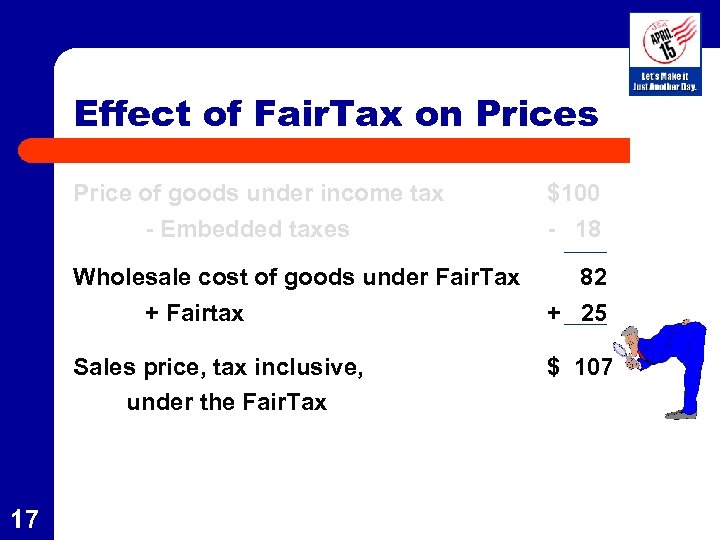 Effect of Fair. Tax on Prices Price of goods under income tax - Embedded