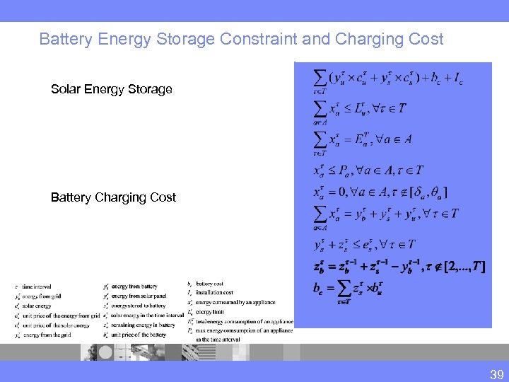 Battery Energy Storage Constraint and Charging Cost Solar Energy Storage Battery Charging Cost 39