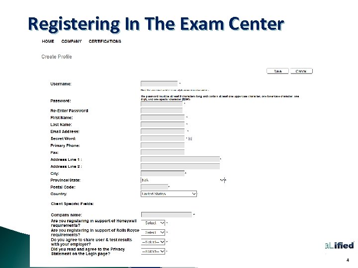 Registering In The Exam Center 4 