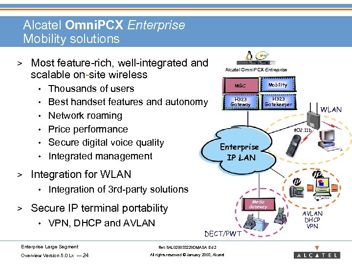 Alcatel Omni. PCX Enterprise Mobility solutions > Most feature-rich, well-integrated and scalable on-site wireless