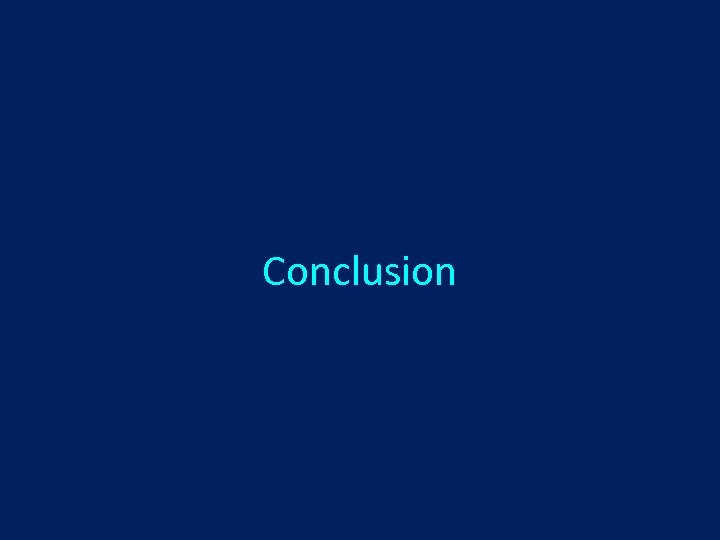 Conclusion 