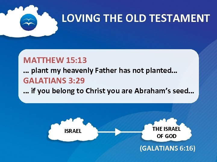 LOVING THE OLD TESTAMENT MATTHEW 15: 13 … plant my heavenly Father has not