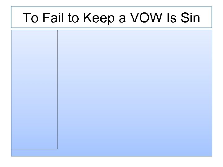 To Fail to Keep a VOW Is Sin 