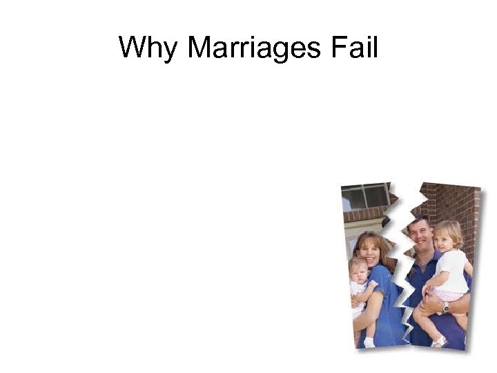 Why Marriages Fail 