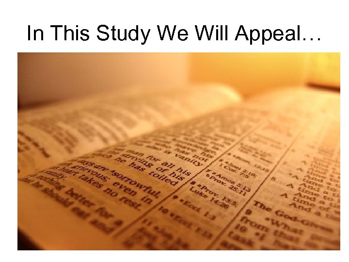 In This Study We Will Appeal… 