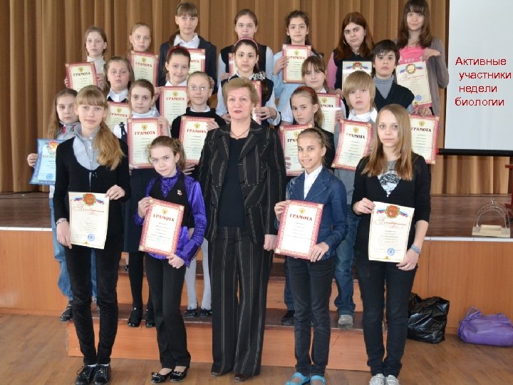  Активные участники недели биологии 