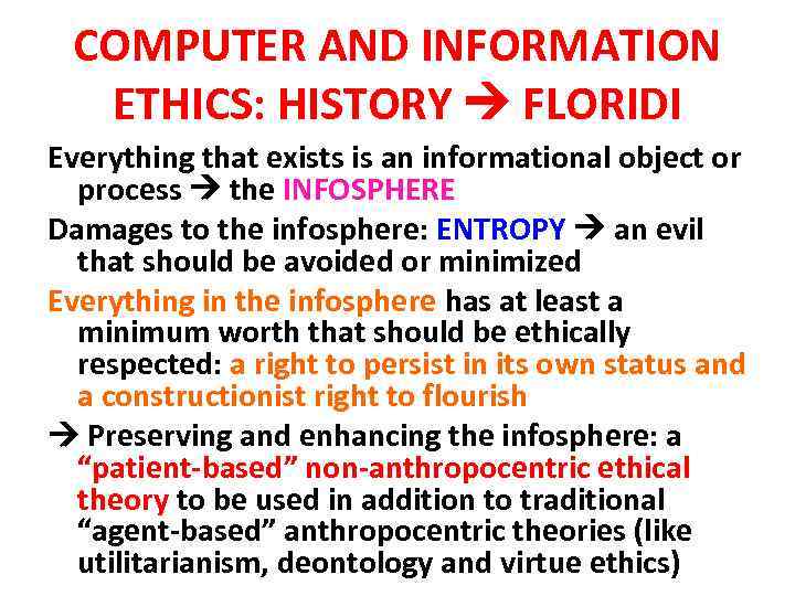 INFORMATION COMPUTER AND ROBOETHICS COMPUTER AND INFORMATION