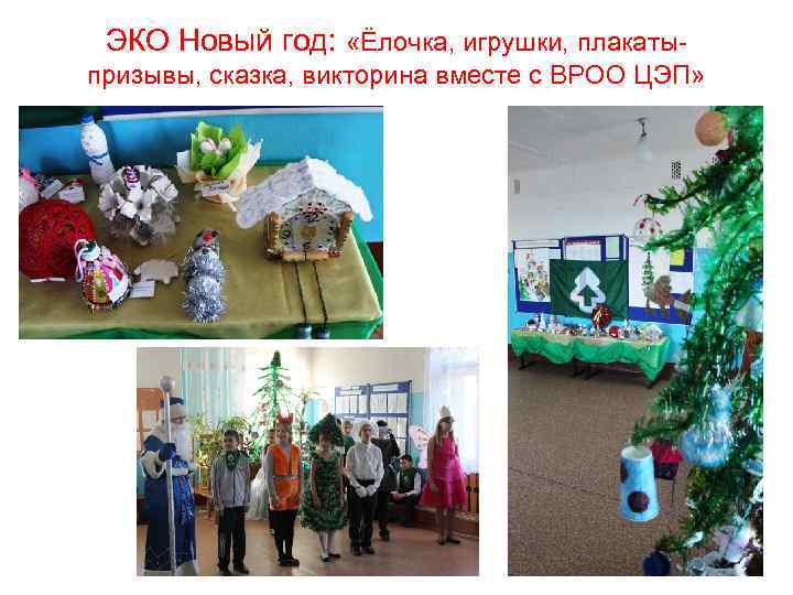 ЭКО Новый год: «Ёлочка, игрушки, плакаты- призывы, сказка, викторина вместе с ВРОО ЦЭП» 