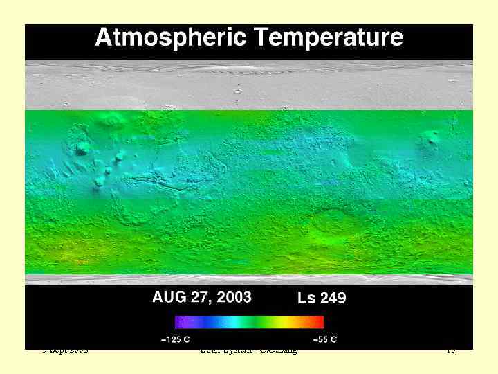 Mars Global Surveyor TES instrument 5 Sept 2003 Solar System - C. C. Lang