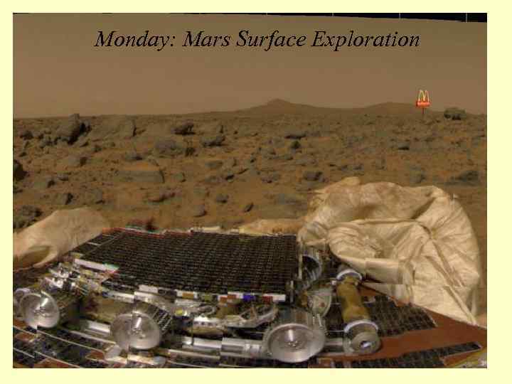 Monday: Mars Surface Exploration 5 Sept 2003 Solar System - C. C. Lang 31