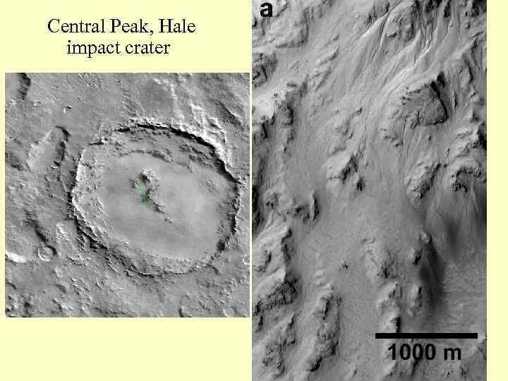 Central Peak, Hale impact crater 