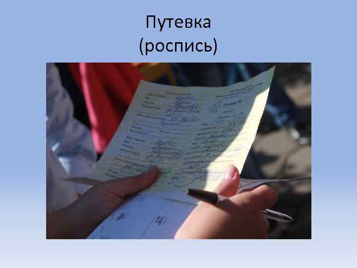 Путевка (роспись) 