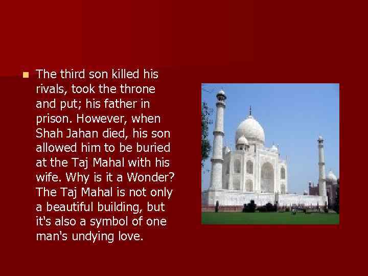 n The third son killed his rivals, took the throne and put; his father