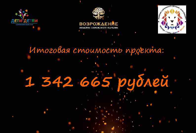 Итоговая стоимость проекта: 1 342 665 рублей 