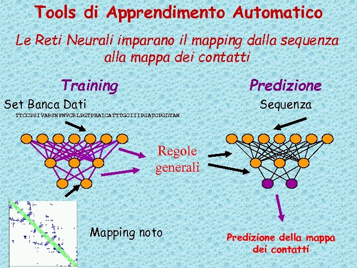 Tools di Apprendimento Automatico Le Reti Neurali imparano il mapping dalla sequenza alla mappa