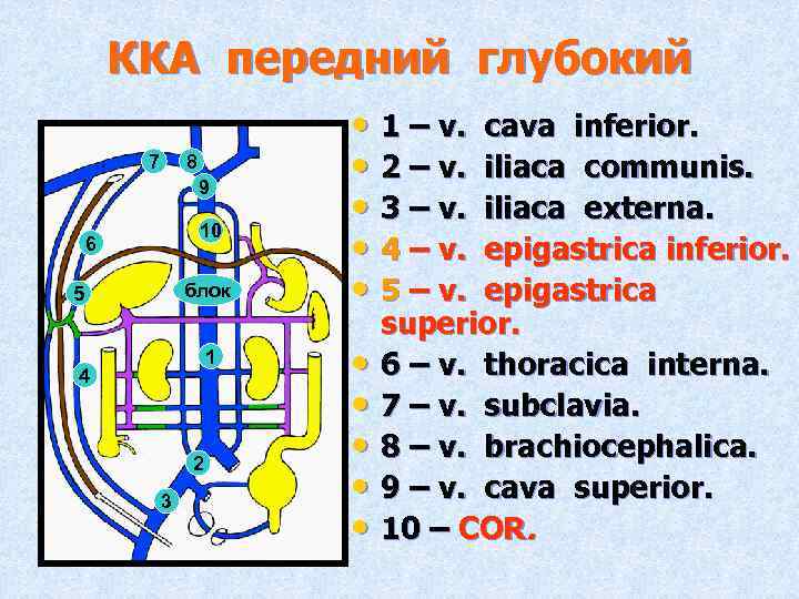 ККА передний глубокий 8 7 9 10 6 блок 5 1 4 2 3