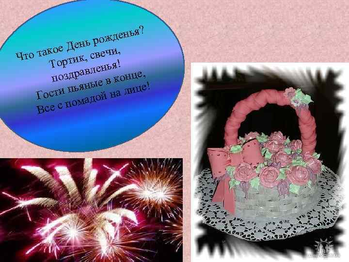 ? денья нь рож е акое Д , свечи, Что т ортик ! Т