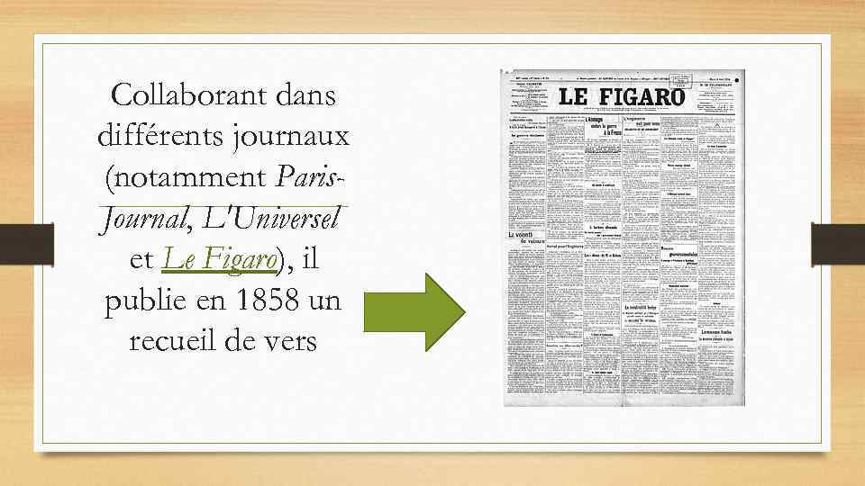 Collaborant dans différents journaux (notamment Paris. Journal, L'Universel et Le Figaro), il publie en