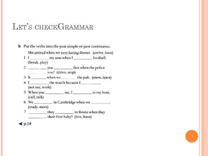 LET’S CHECK GRAMMAR 