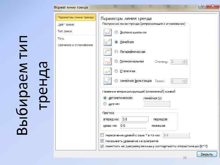 19 Выбираем тип тренда 