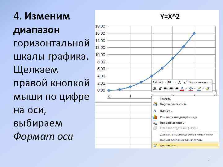 Как изменить шкалу в диаграмме