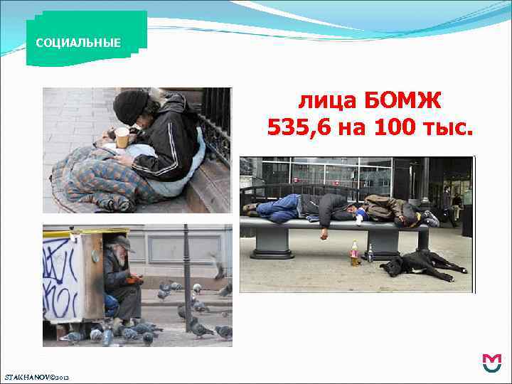 СОЦИАЛЬНЫЕ лица БОМЖ 535, 6 на 100 тыс. STAKHANOV© 2012 