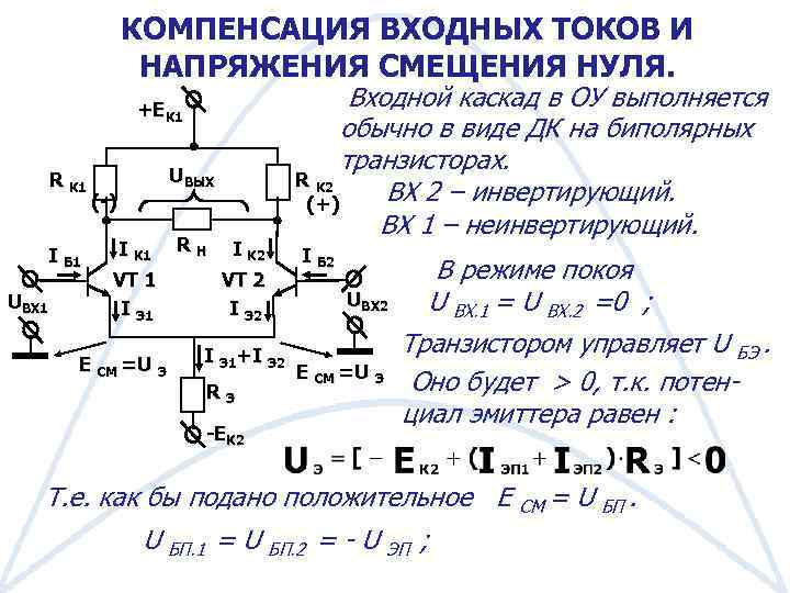 Диапазона входного тока в