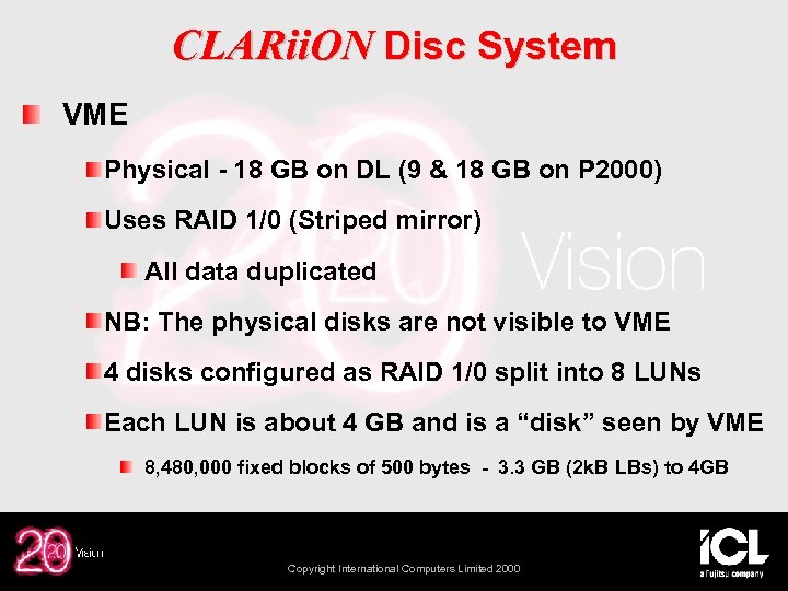 CLARii. ON Disc System VME Physical - 18 GB on DL (9 & 18