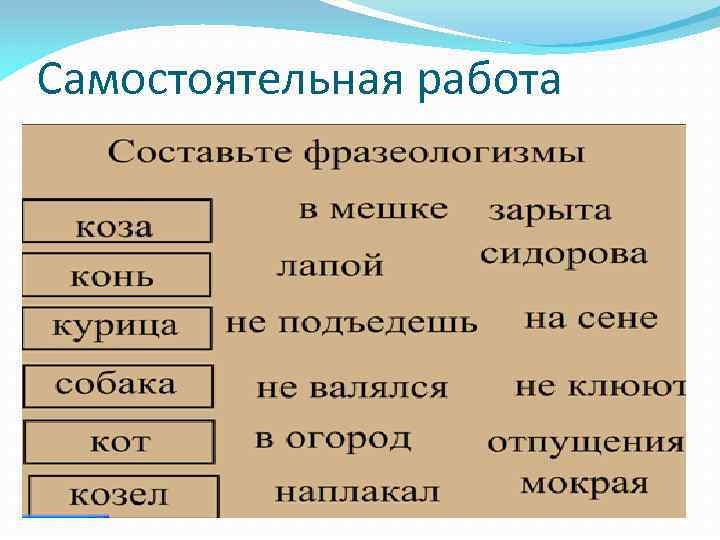 Самостоятельная работа 