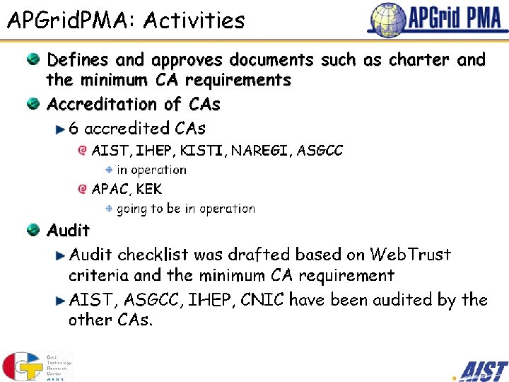 David Groep – davidg@eugridpma. org First TAGPMA Face-to-Face Meeting Rio – March 2006 -