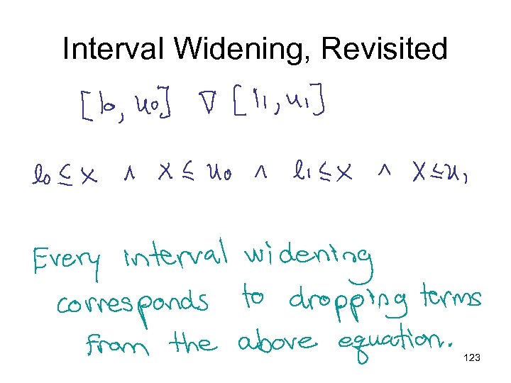 Interval Widening, Revisited 123 