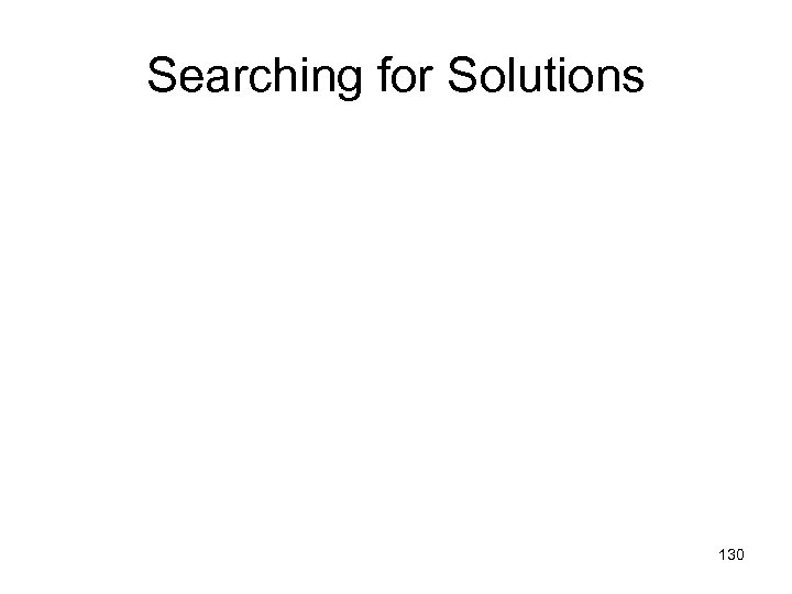 Searching for Solutions 130 