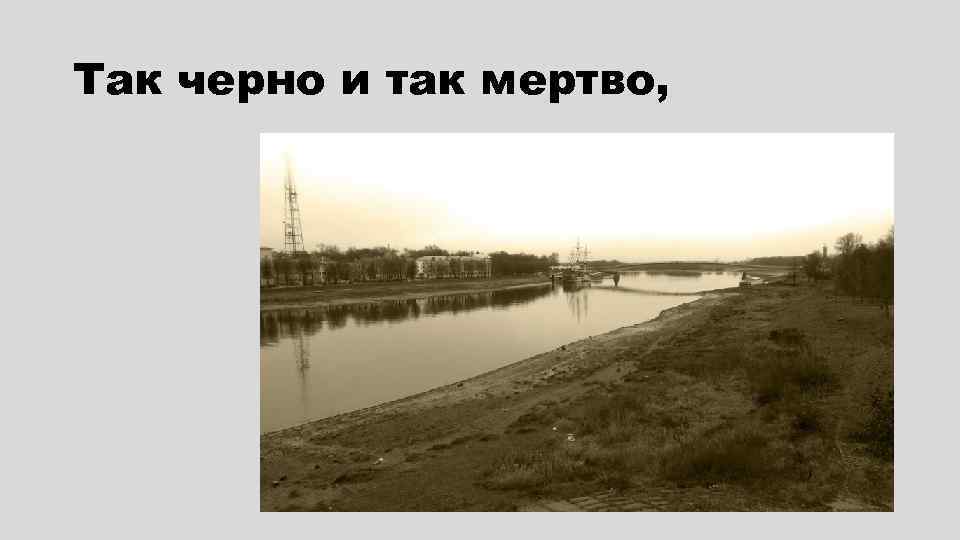 Так черно и так мертво, 