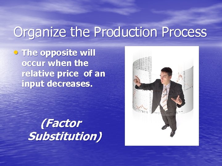 Organize the Production Process • The opposite will occur when the relative price of