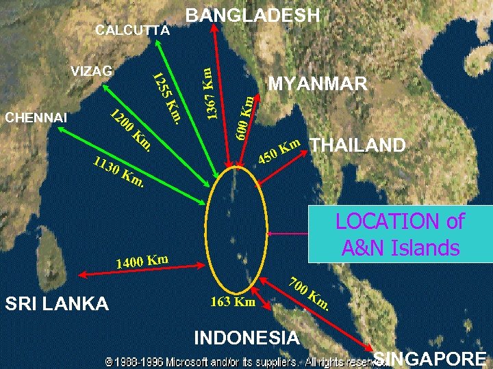 m MYANMAR m K 600 K . Km 00 12 CHENNAI 5 125 VIZAG