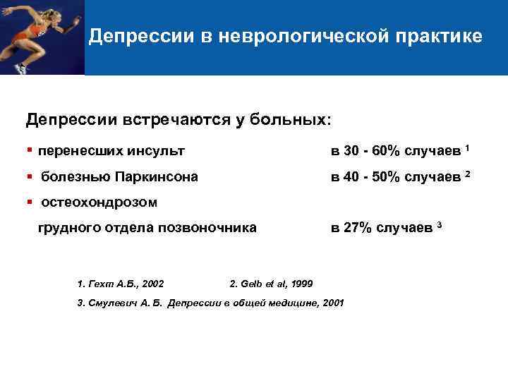 Депрессии в неврологической практике Депрессии встречаются у больных: § перенесших инсульт в 30 -