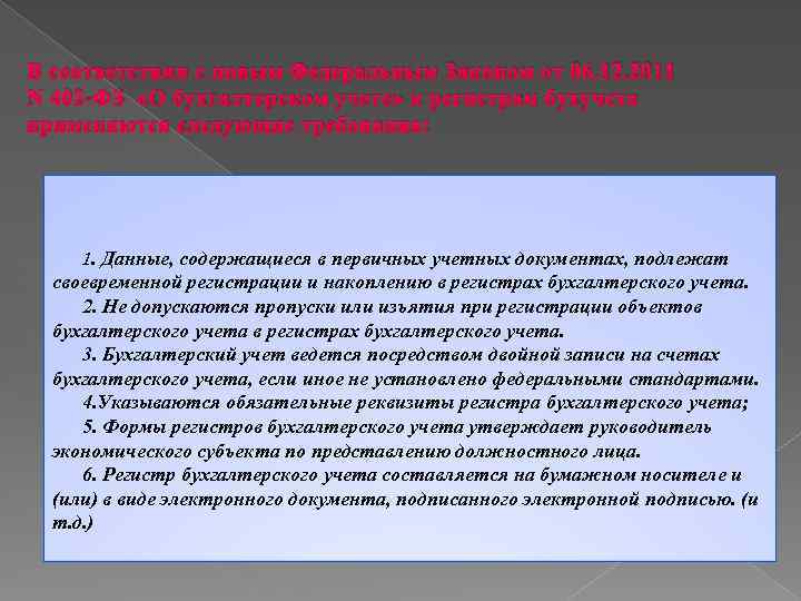 В соответствии с новым Федеральным Законом от 06. 12. 2011 N 402 -ФЗ «О