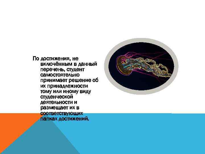 По достижения, не включённым в данный перечень, студент самостоятельно принимает решение об их принадлежности