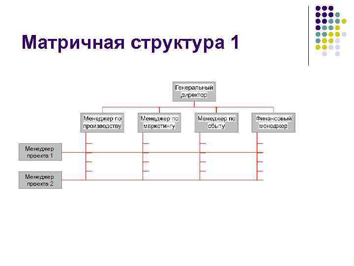Матричная структура 1 Менеджер проекта 2 