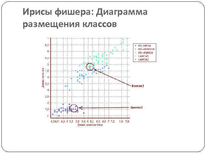 Диаграмма Фишера. Диаграмма рассеяния ирисов Фишера. Ирисы Фишера.