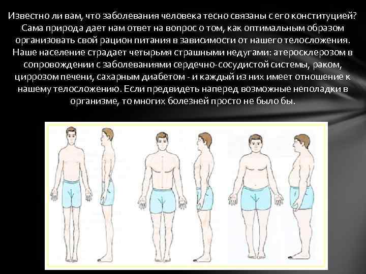 Известно ли вам, что заболевания человека тесно связаны с его конституцией? Сама природа дает