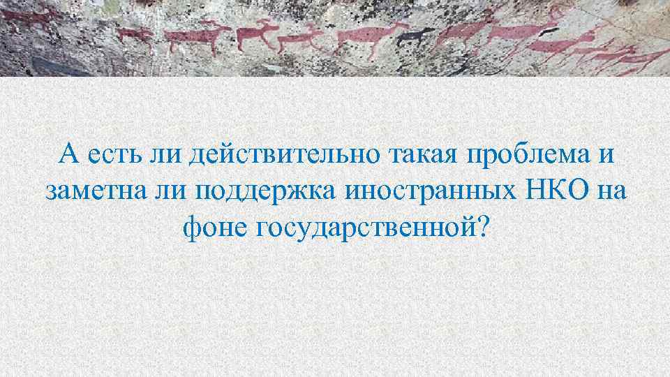 А есть ли действительно такая проблема и заметна ли поддержка иностранных НКО на фоне