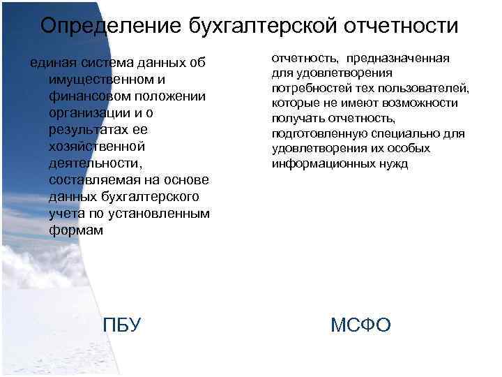 Реферат: Сравнительный анализ МСФО 1 И ПБУ 4 99