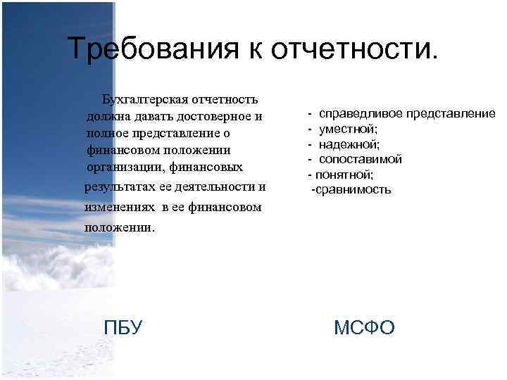 Реферат: Сравнительный анализ МСФО 1 И ПБУ 4 99