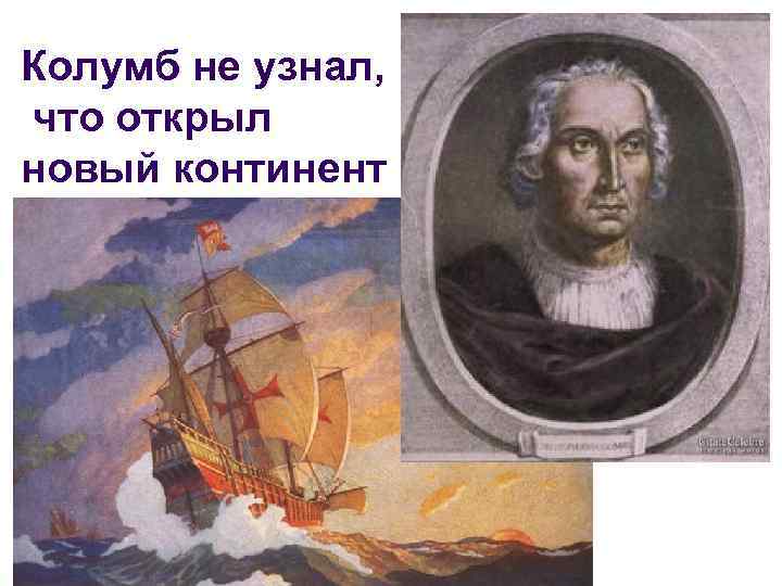Колумб не узнал, что открыл новый континент 
