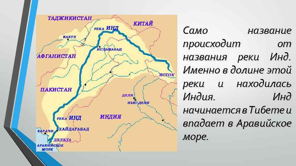 Характеристика реки инд по плану 7 класс география