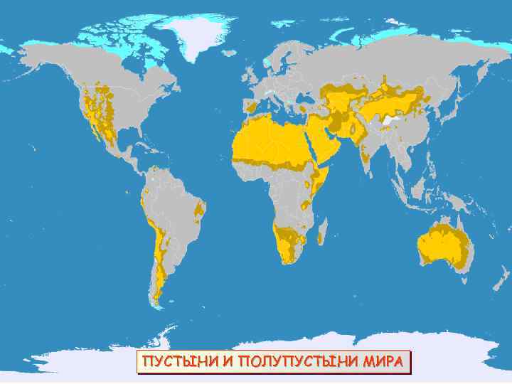 ПУСТЫНИ И ПОЛУПУСТЫНИ МИРА 